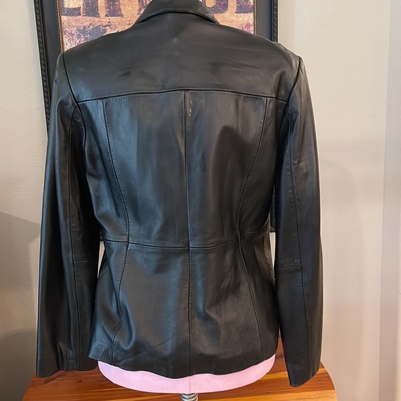 Genuine Leather Motorcycle Jacket Size Large - Picture 2 of 5